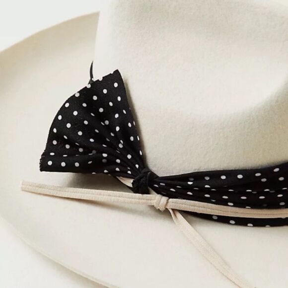 Free People Stacked Dot Felt Hat One Size - Picture 8 of 13